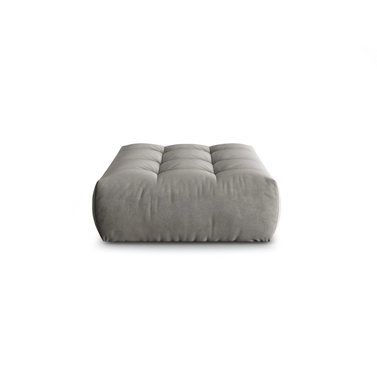 Bloom Pouf aus Samt in Grau (Casino Stone), 110x101 cm von Micadoni – Bild 1