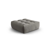 Bloom Pouf aus Samt in Grau (Casino Stone), 110x101 cm von Micadoni – Bild 3