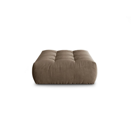 Bloom Pouf aus Samt in Hellbraun (Casino Taupe), 110x101 cm von Micadoni – Bild 1