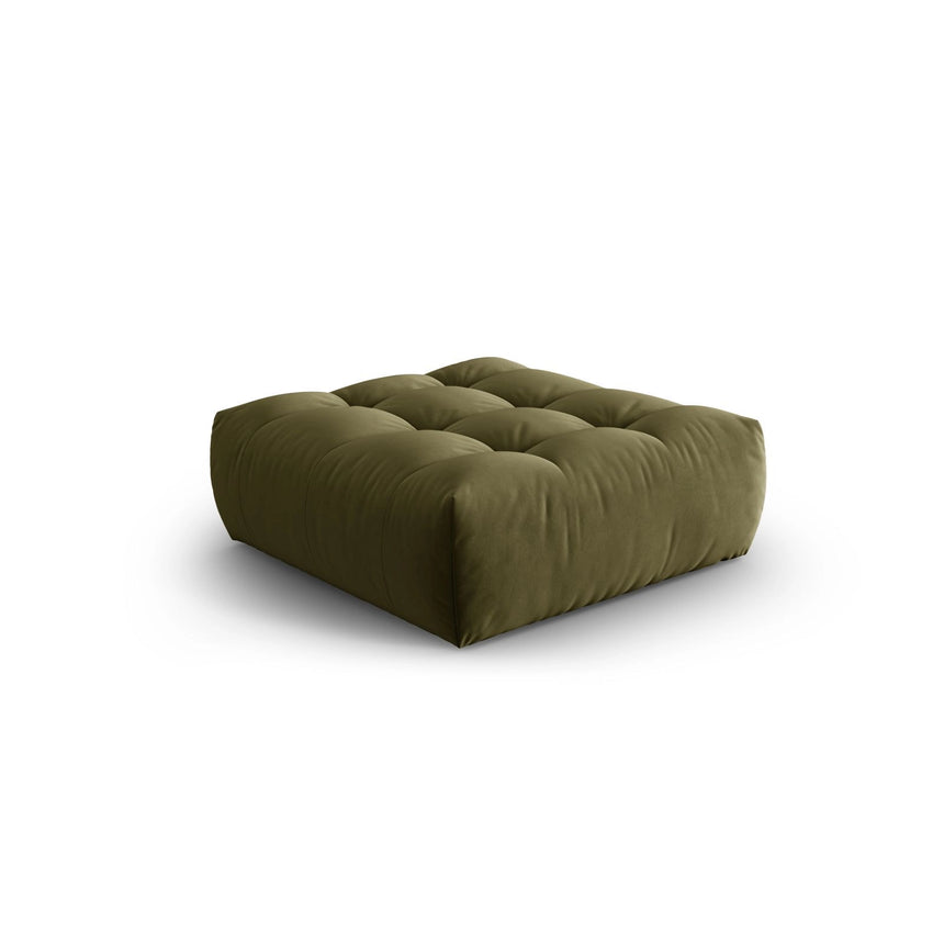 Bloom Pouf aus Samt in Hellgrün (Casino Forest), 110x101 cm von Micadoni – Bild 3