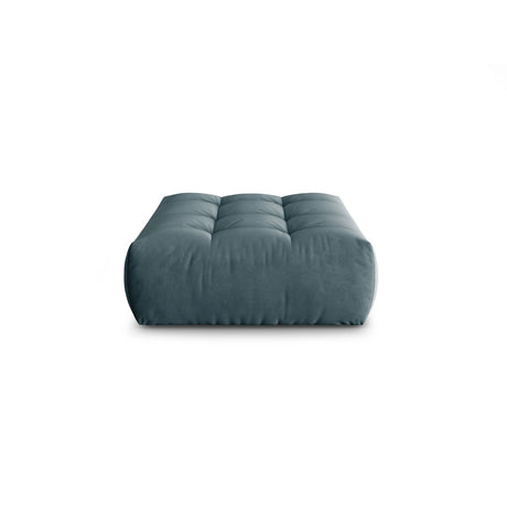 Bloom Pouf aus Samt in Pastellblau (Casino Dark Blue), 110x101 cm von Micadoni – Bild 1