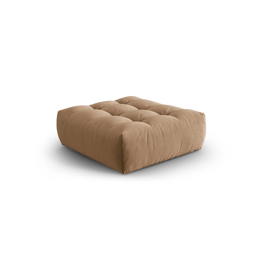 Bloom Pouf aus Samt in Sand (Casino Lion), 110x101 cm von Micadoni – Bild 3