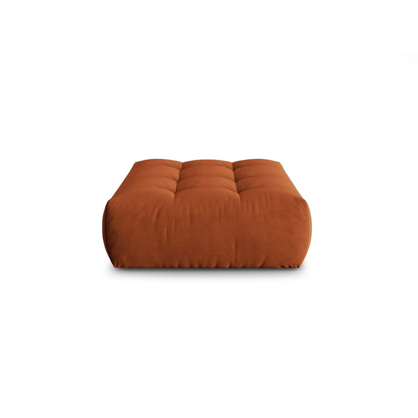 Bloom Pouf aus Samt in Terrakotta (Casino Terracota), 110x101 cm von Micadoni – Bild 1