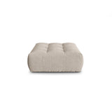 Bloom Pouf aus Strukturierter Stoff in Dunkelbeige (City 05), 110x101 cm von Micadoni – Bild 1