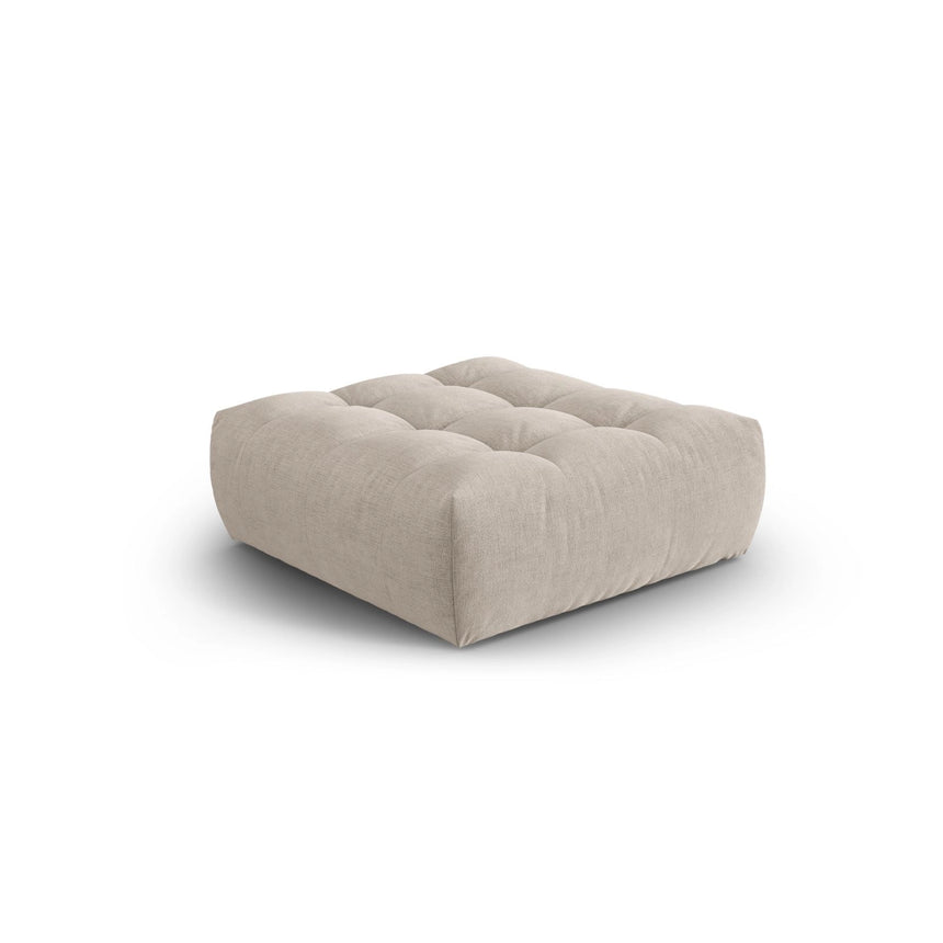 Bloom Pouf aus Strukturierter Stoff in Dunkelbeige (City 05), 110x101 cm von Micadoni – Bild 3