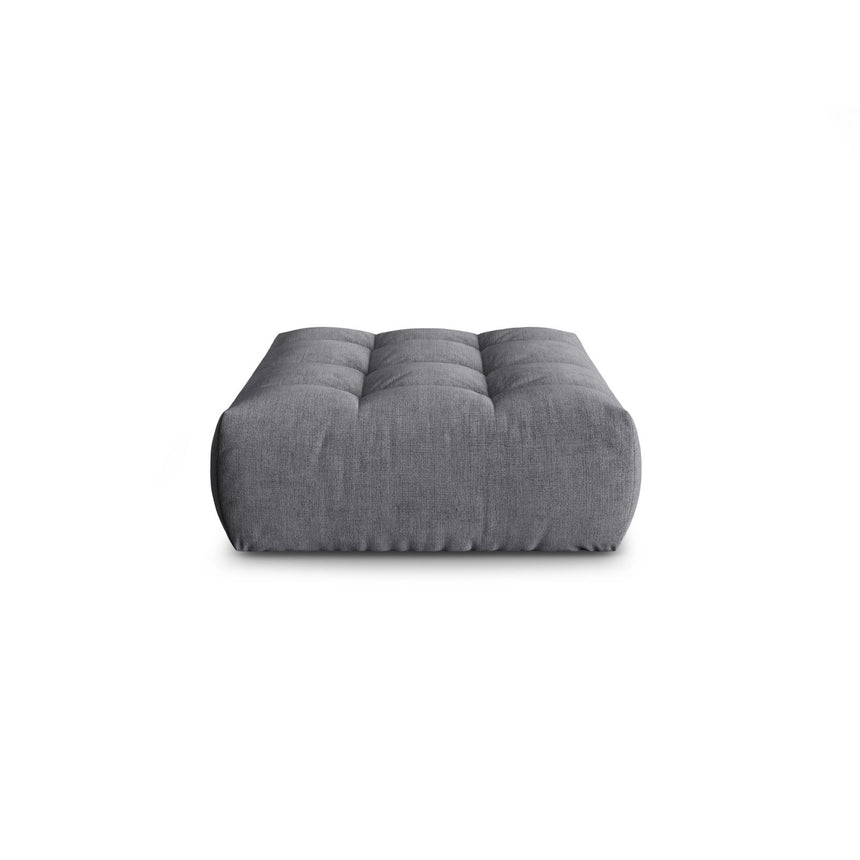 Bloom Pouf aus Strukturierter Stoff in Grau (City 86), 110x101 cm von Micadoni – Bild 1