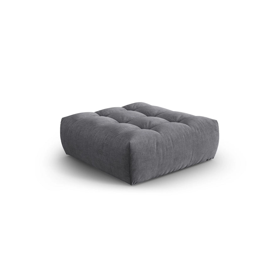 Bloom Pouf aus Strukturierter Stoff in Grau (City 86), 110x101 cm von Micadoni – Bild 3