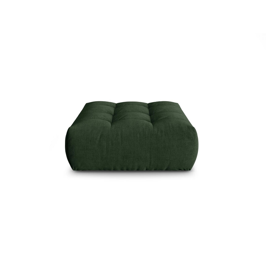 Bloom Pouf aus Strukturierter Stoff in Moosgrün (City 36), 110x101 cm von Micadoni – Bild 1