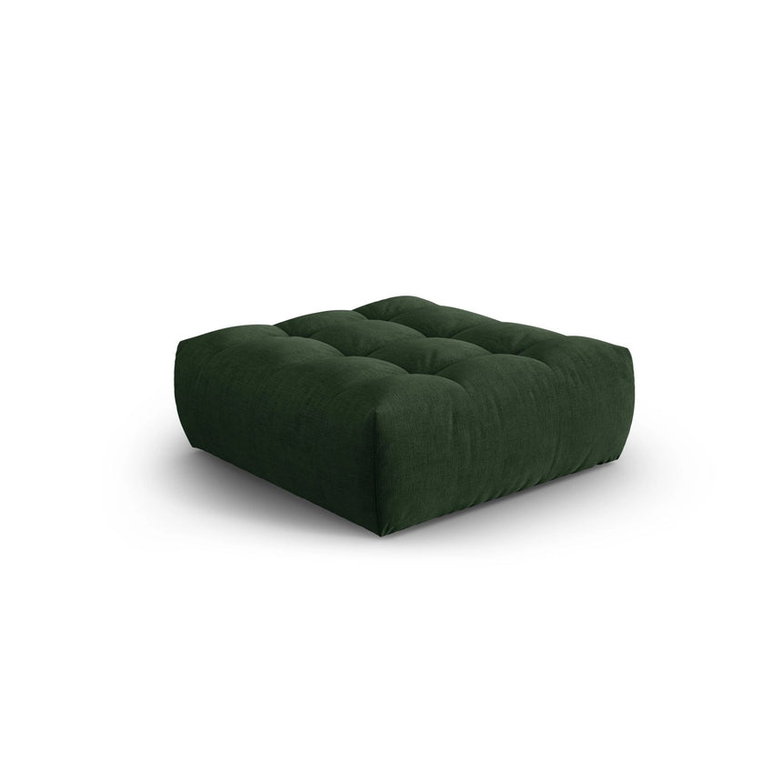 Bloom Pouf aus Strukturierter Stoff in Moosgrün (City 36), 110x101 cm von Micadoni – Bild 3