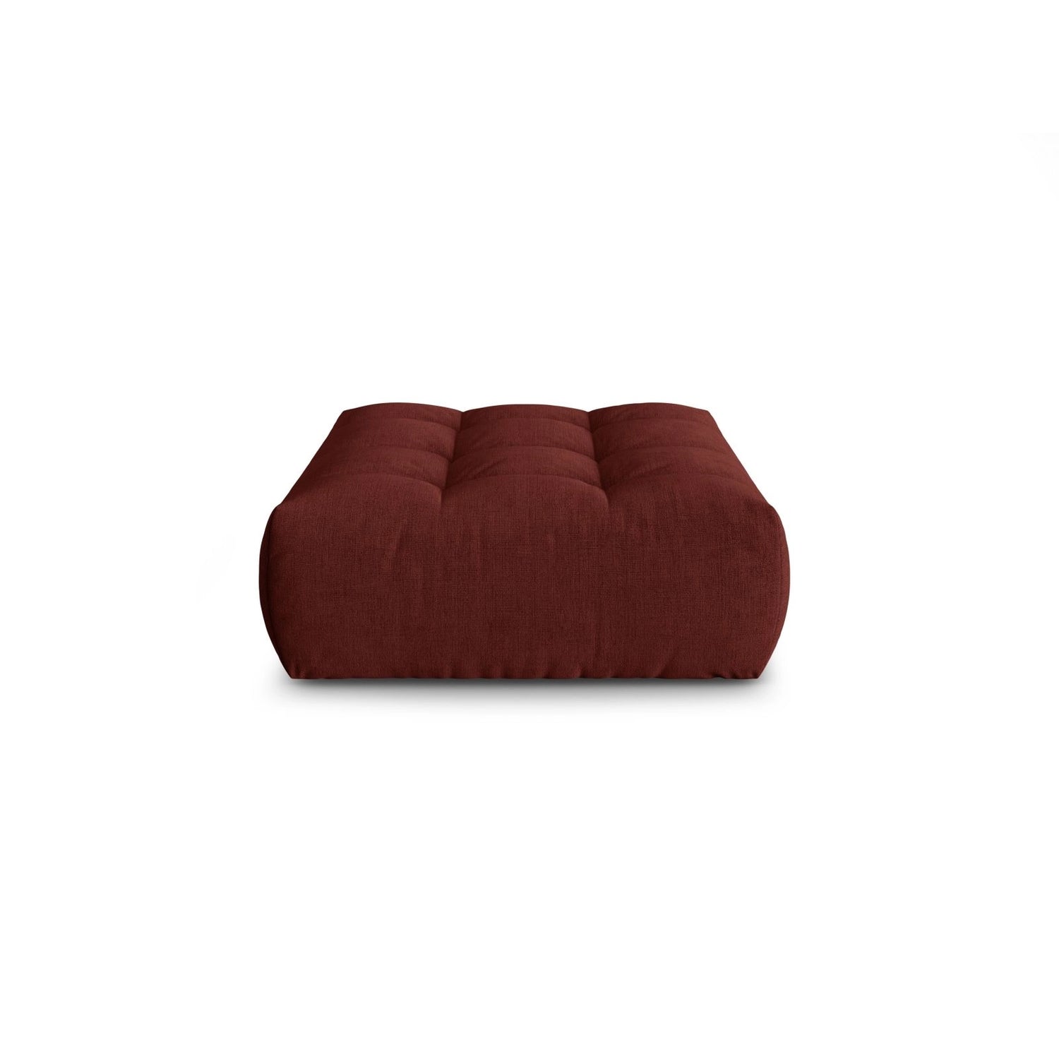 Bloom Pouf aus Strukturierter Stoff in Rot (City 56), 110x101 cm von Micadoni – Bild 1