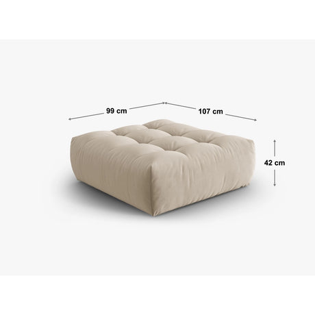 Bloom Pouf aus Strukturierter Stoff in Rot (City 56), 110x101 cm von Micadoni – Bild 2