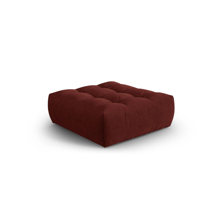 Bloom Pouf aus Strukturierter Stoff in Rot (City 56), 110x101 cm von Micadoni – Bild 3