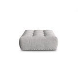 Bloom Pouf aus Strukturierter Stoff in Silber (City 83), 110x101 cm von Micadoni – Bild 1
