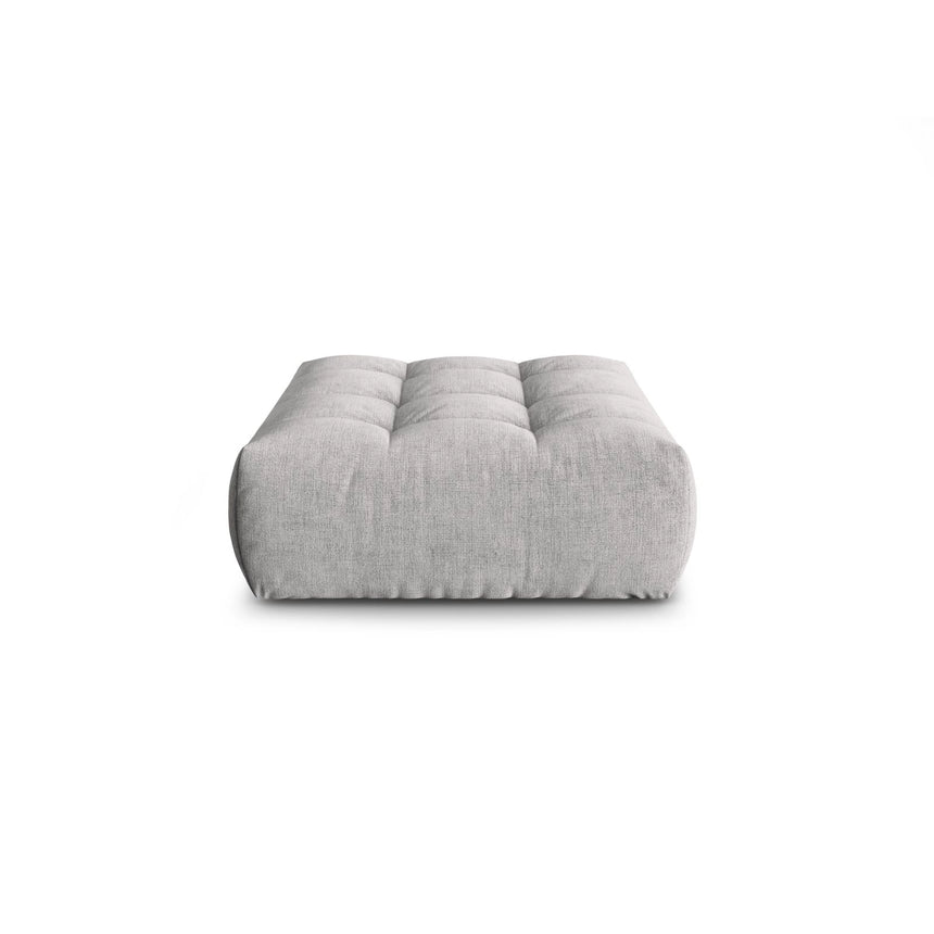 Bloom Pouf aus Strukturierter Stoff in Silber (City 83), 110x101 cm von Micadoni – Bild 1