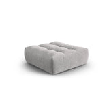 Bloom Pouf aus Strukturierter Stoff in Silber (City 83), 110x101 cm von Micadoni – Bild 3