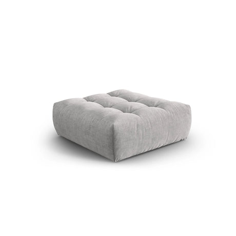 Bloom Pouf aus Strukturierter Stoff in Silber (City 83), 110x101 cm von Micadoni – Bild 3