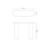 Bufi Konsolentisch mit Eschenfurnier, 100x35x75 cm von Micadoni – Produktbild 2