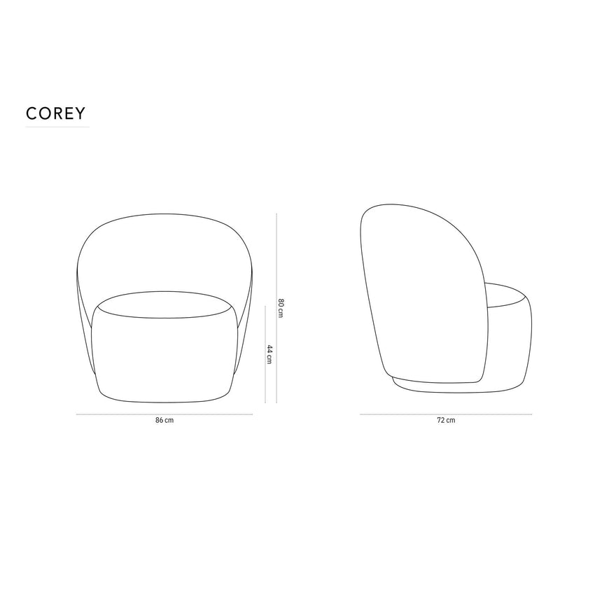 Corey Sessel aus Strukturierter Stoff in Dunkelgrau melange (Puente 94), 86x72 cm von Micadoni – Bild 2