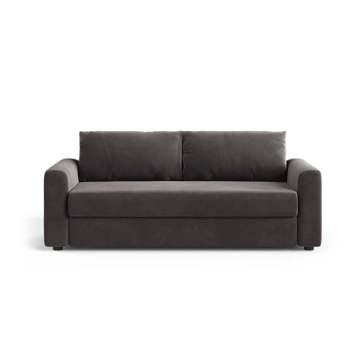 David 3-Sitzer Schlafsofa, umbaubar mit Express-System, aus Samt in Dunkelgrau (Salvador 18), 194x97 cm von Micadoni – Bild 1