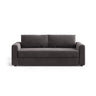 David 3-Sitzer Schlafsofa, umbaubar mit Express-System, aus Samt in Dunkelgrau (Salvador 18), 194x97 cm von Micadoni – Bild 1