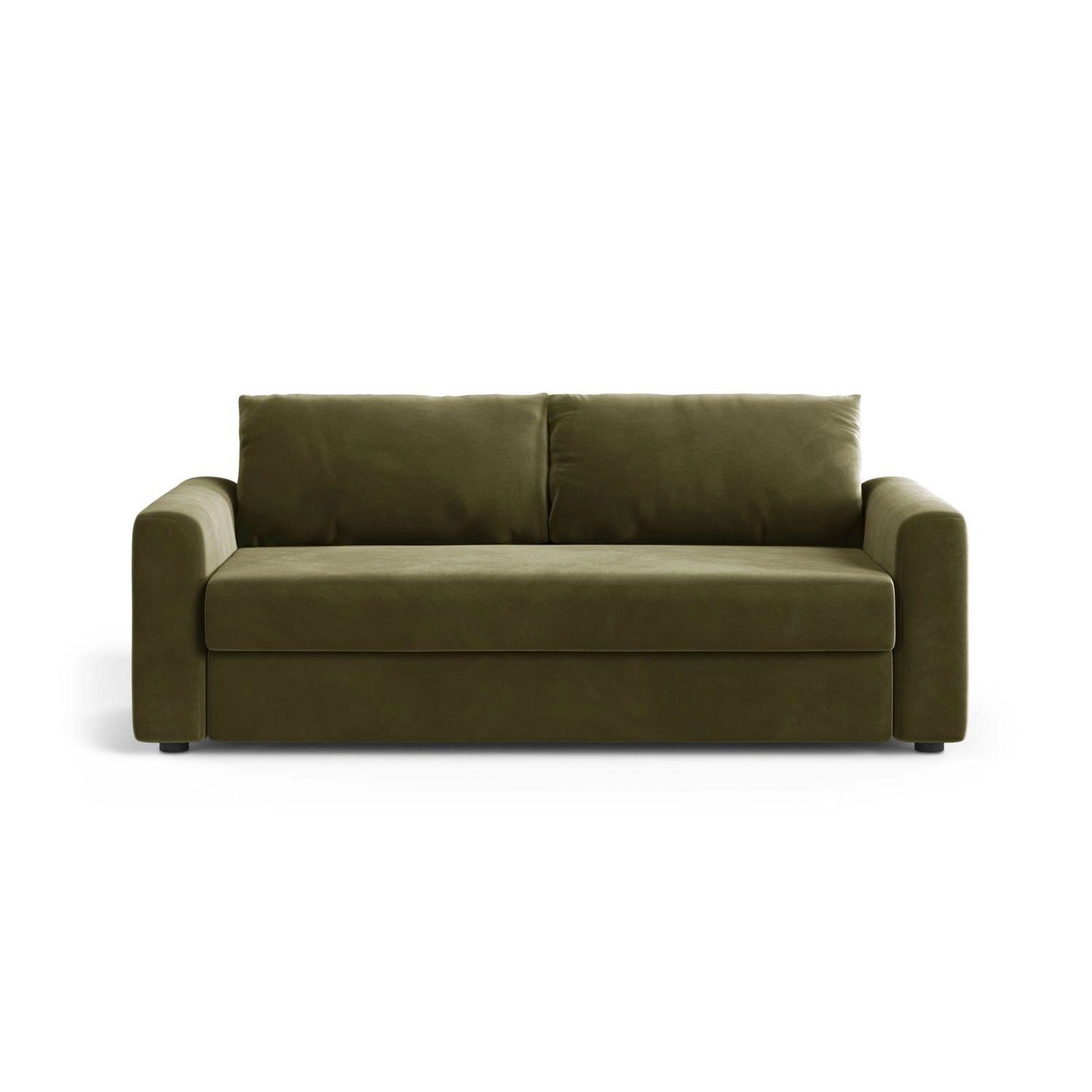 David 3-Sitzer Schlafsofa, umbaubar mit Express-System, aus Samt in Grün (Salvador 8), 194x97 cm von Micadoni – Bild 1