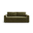 David 3-Sitzer Schlafsofa, umbaubar mit Express-System, aus Samt in Grün (Salvador 8), 194x97 cm von Micadoni – Bild 1