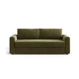 David 3-Sitzer Schlafsofa, umbaubar mit Express-System, aus Samt in Grün (Salvador 8), 194x97 cm von Micadoni – Bild 1