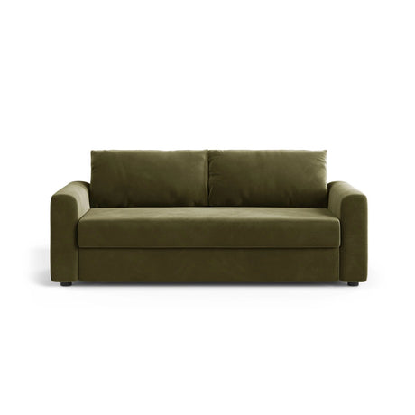 David 3-Sitzer Schlafsofa, umbaubar mit Express-System, aus Samt in Grün (Salvador 8), 194x97 cm von Micadoni – Bild 1