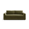 David 3-Sitzer Schlafsofa, umbaubar mit Express-System, aus Samt in Grün (Salvador 8), 194x97 cm von Micadoni – Bild 1