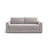 David 3-Sitzer Schlafsofa, umbaubar mit Express-System, aus Samt in Hellgrau (Salvador 16), 194x97 cm von Micadoni – Bild 1