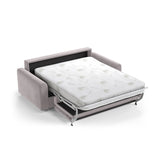 David 3-Sitzer Schlafsofa, umbaubar mit Express-System, aus Samt in Hellgrau (Salvador 16), 194x97 cm von Micadoni – Bild 4