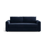 David 3-Sitzer Schlafsofa, umbaubar mit Express-System, aus Samt in Königsblau (Salvador 5), 194x97 cm von Micadoni – Bild 1