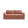 David 3-Sitzer Schlafsofa, umbaubar mit Express-System, aus Samt in Rosa (Salvador 11), 194x97 cm von Micadoni – Bild 1