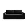David 3-Sitzer Schlafsofa, umbaubar mit Express-System, aus Samt in Schwarz (Salvador 19), 194x97 cm von Micadoni – Bild 1
