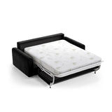 David 3-Sitzer Schlafsofa, umbaubar mit Express-System, aus Samt in Schwarz (Salvador 19), 194x97 cm von Micadoni – Bild 4