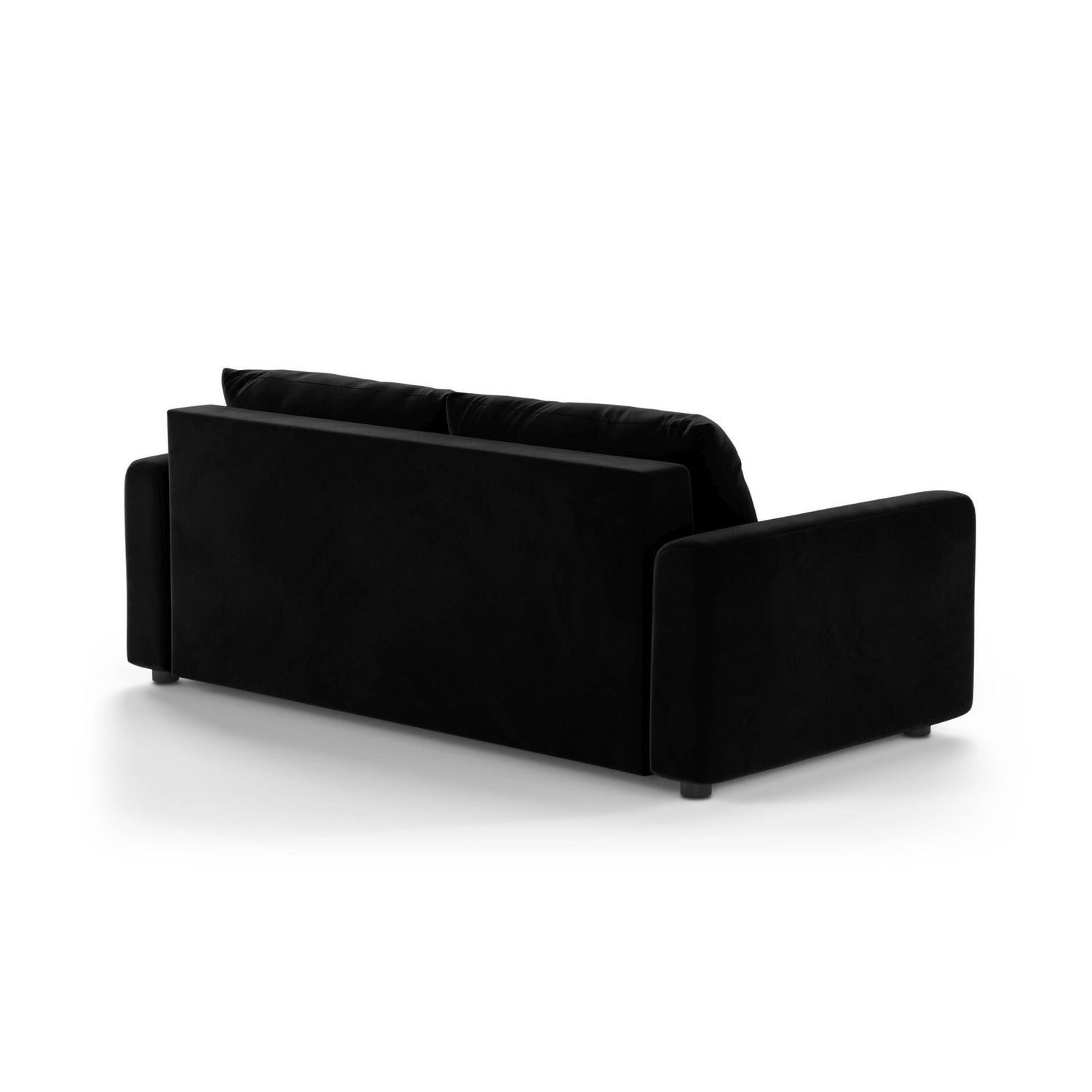 David 3-Sitzer Schlafsofa, umbaubar mit Express-System, aus Samt in Schwarz (Salvador 19), 194x97 cm von Micadoni – Bild 5