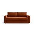 David 3-Sitzer Schlafsofa, umbaubar mit Express-System, aus Samt in Terrakotta (Salvador 14), 194x97 cm von Micadoni – Bild 1