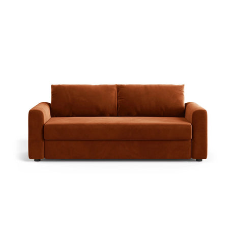 David 3-Sitzer Schlafsofa, umbaubar mit Express-System, aus Samt in Terrakotta (Salvador 14), 194x97 cm von Micadoni – Bild 1