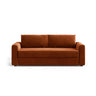 David 3-Sitzer Schlafsofa, umbaubar mit Express-System, aus Samt in Terrakotta (Salvador 14), 194x97 cm von Micadoni – Bild 1