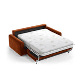 David 3-Sitzer Schlafsofa, umbaubar mit Express-System, aus Samt in Terrakotta (Salvador 14), 194x97 cm von Micadoni – Bild 4