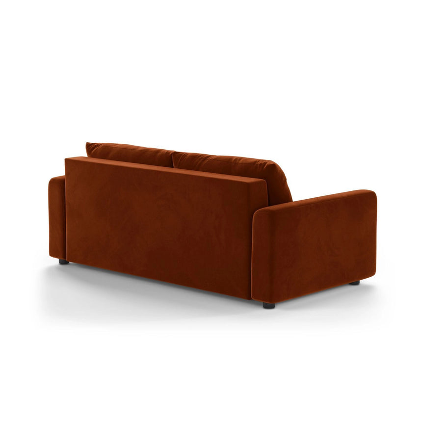 David 3-Sitzer Schlafsofa, umbaubar mit Express-System, aus Samt in Terrakotta (Salvador 14), 194x97 cm von Micadoni – Bild 5