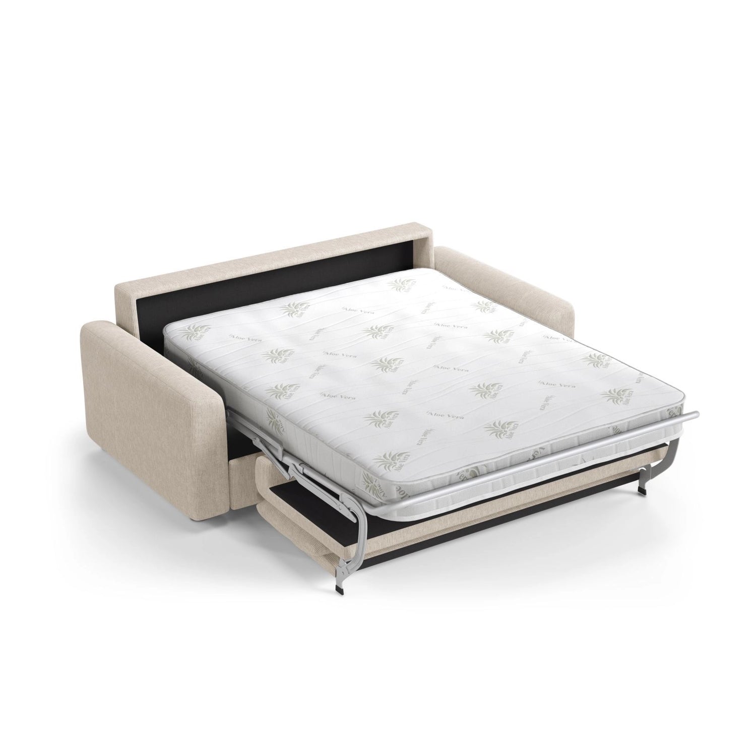 David 3-Sitzer Schlafsofa, umbaubar mit Express-System, aus Samt oder Strukturstoff, 194x97 cm von Micadoni – Bild 4
