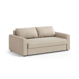 David 3-Sitzer Schlafsofa, umbaubar mit Express-System, aus Strukturierter Stoff in Beige (BABEL TOFFEE), 194x97 cm von Micadoni – Bild 3