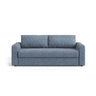 David 3-Sitzer Schlafsofa, umbaubar mit Express-System, aus Strukturierter Stoff in Blaue melange (Baltimore Marine), 194x97 cm von Micadoni – Bild 1