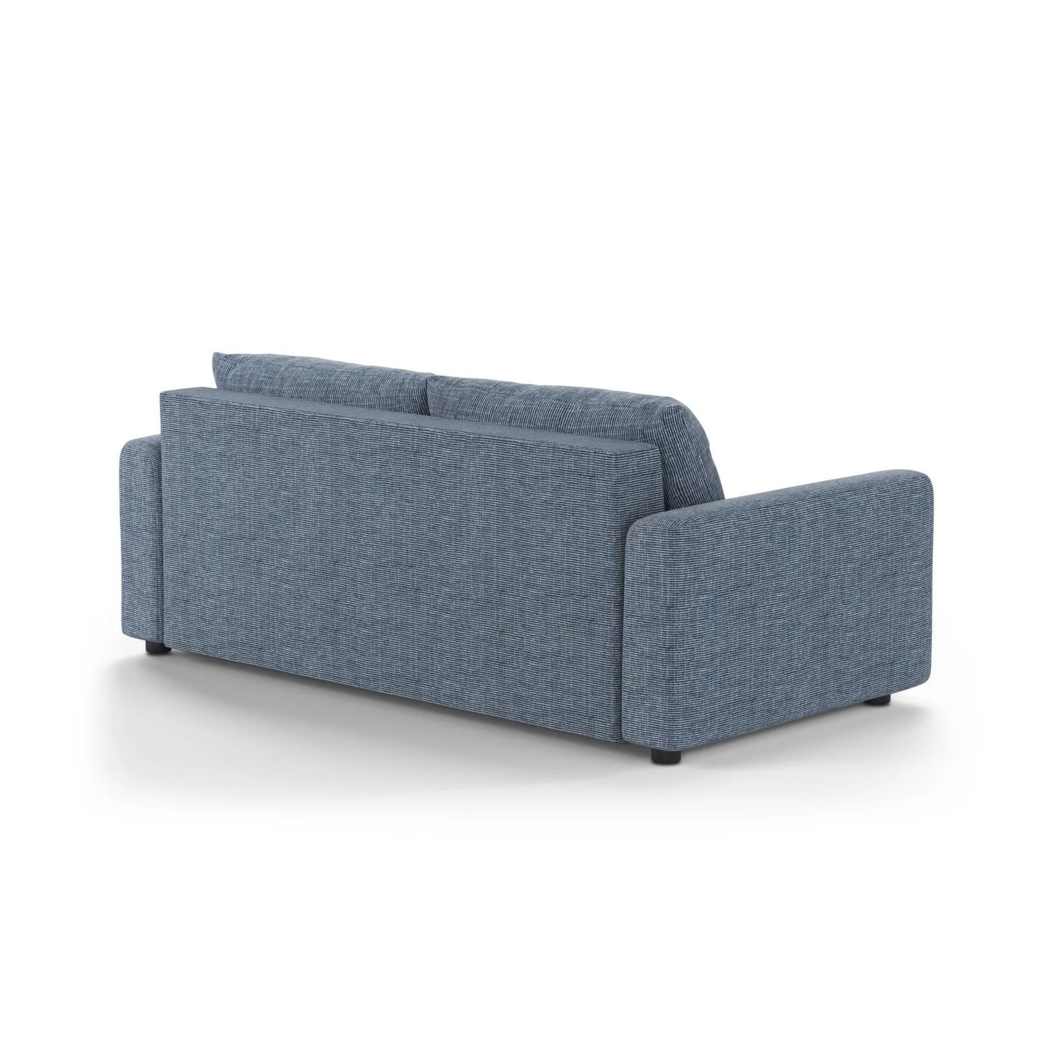David 3-Sitzer Schlafsofa, umbaubar mit Express-System, aus Strukturierter Stoff in Blaue melange (Baltimore Marine), 194x97 cm von Micadoni – Bild 5