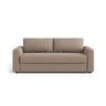 David 3-Sitzer Schlafsofa, umbaubar mit Express-System, aus Strukturierter Stoff in Hellbraun (BABEL TAUPE), 194x97 cm von Micadoni – Bild 1