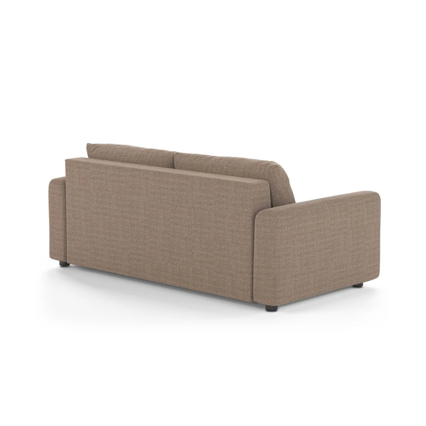 David 3-Sitzer Schlafsofa, umbaubar mit Express-System, aus Strukturierter Stoff in Hellbraun (BABEL TAUPE), 194x97 cm von Micadoni – Bild 5