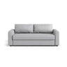 David 3-Sitzer Schlafsofa, umbaubar mit Express-System, aus Strukturierter Stoff in Hellgrau (BABEL LIGHT GREY), 194x97 cm von Micadoni – Bild 1
