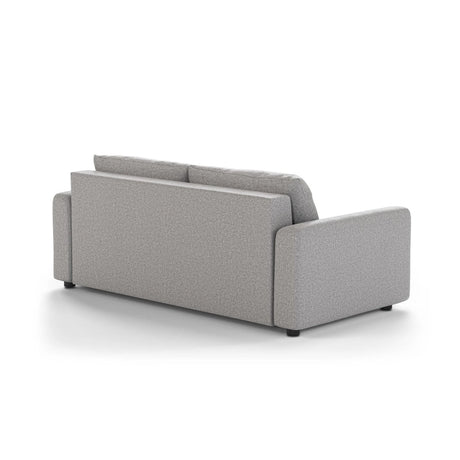 David 3-Sitzer Schlafsofa, umbaubar mit Express-System, aus Strukturierter Stoff in Hellgrau (BABEL LIGHT GREY), 194x97 cm von Micadoni – Bild 5