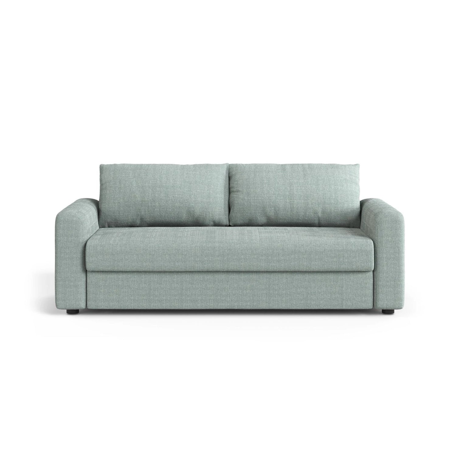 David 3-Sitzer Schlafsofa, umbaubar mit Express-System, aus Strukturierter Stoff in Minze (BABEL SAFIRA), 194x97 cm von Micadoni – Bild 1